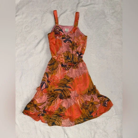 strapless open back dress Youth Texas Longhorns Alora Gingham Dress main image 1